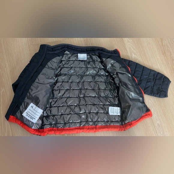Columbia Toddler Boy's Powder Lite Jacket in Orange and Black (3T) - Picture 4 of 5